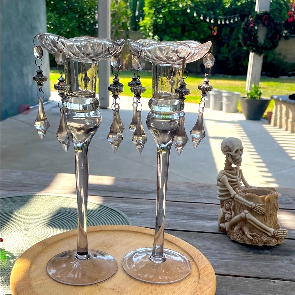 Elegant glass Candle Holders